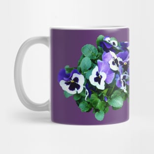 Pansies - Bunch of Purple and White Pansies Mug